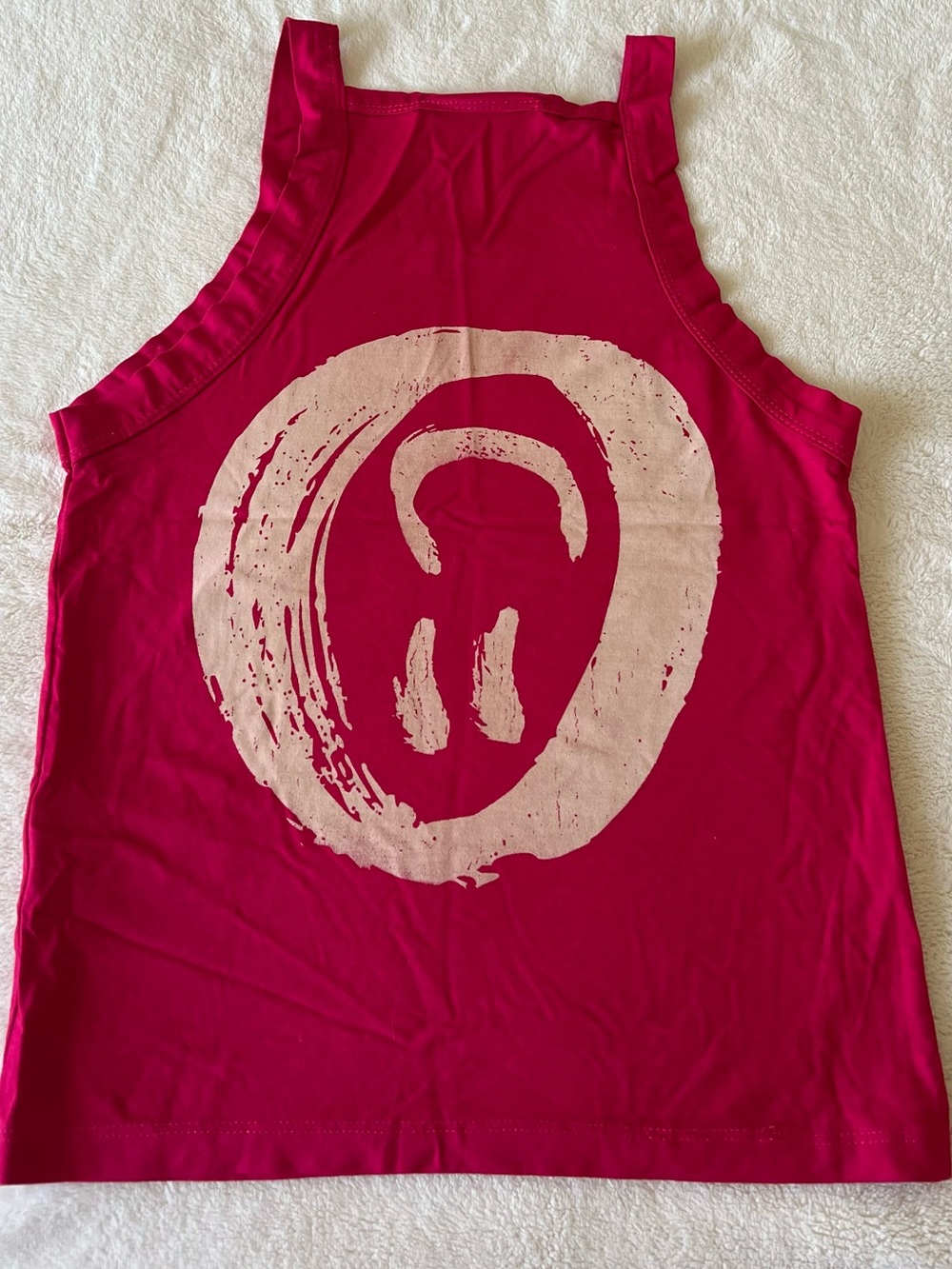 One Teaspoon Fuchsia Tank with Cream Graphic